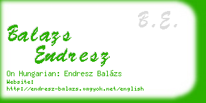 balazs endresz business card